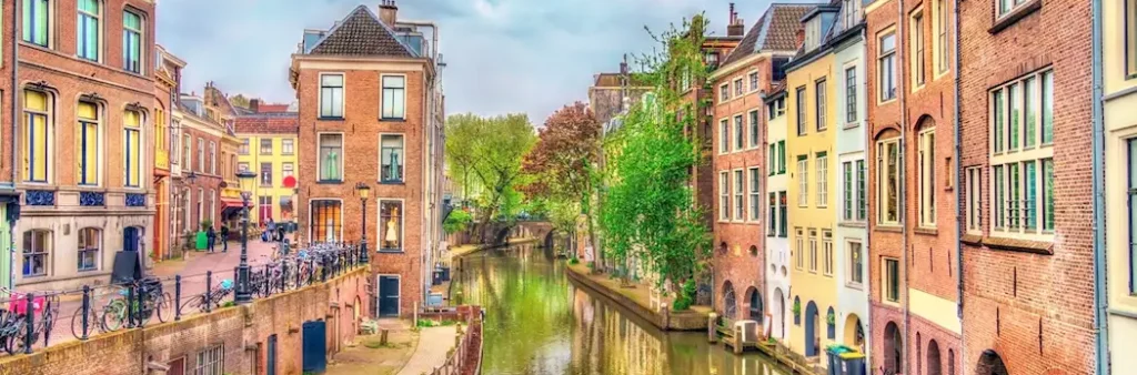 Canal and old houses in the centre of Utrecht